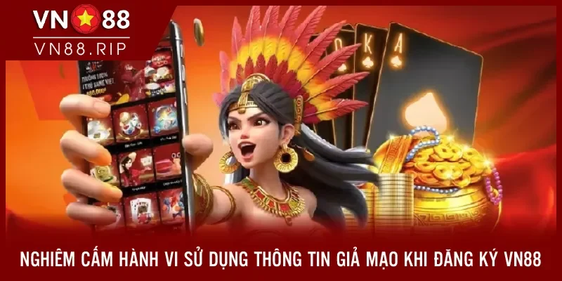 Nghiêm cấm hành vi sử dụng thông tin giả mạo khi đăng ký VN88